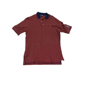 Ralph Lauren Polo Golf Stripe Shirt Mens Size L Short Sleeve Casual Button
